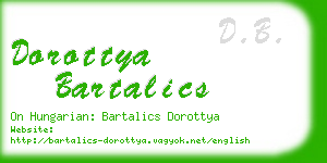 dorottya bartalics business card